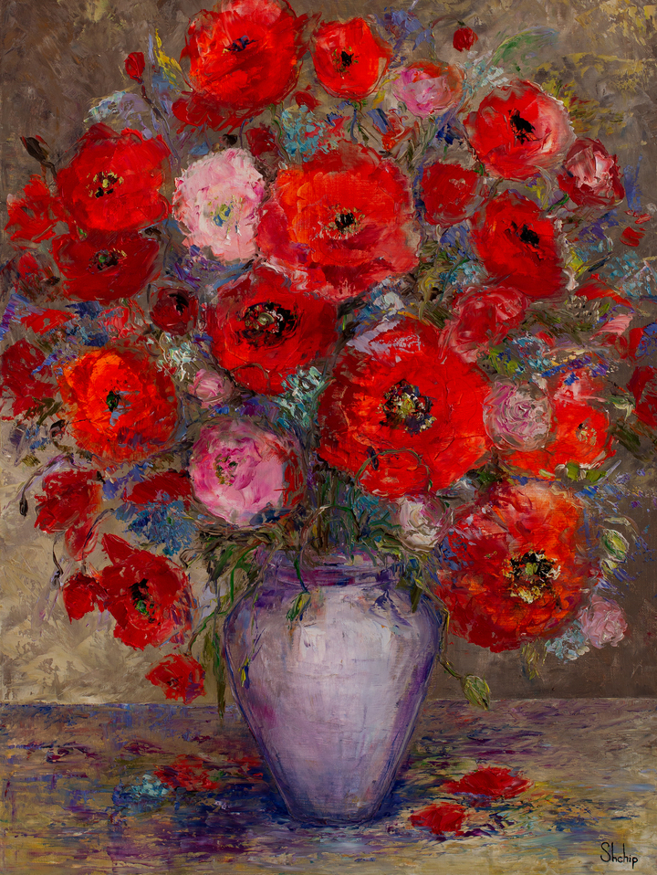 Vase of Poppies 
