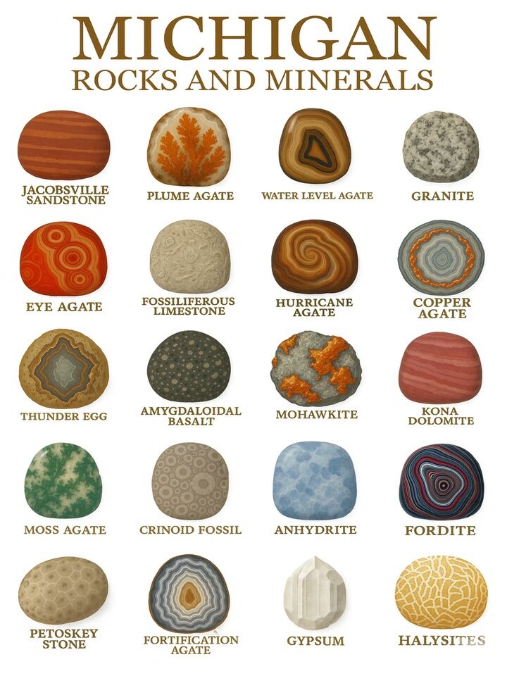 Michigan Rocks and Minerals - White Part One