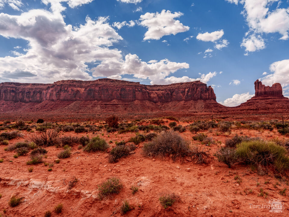 Eagle Mesa And Setting Hen Monument Valley