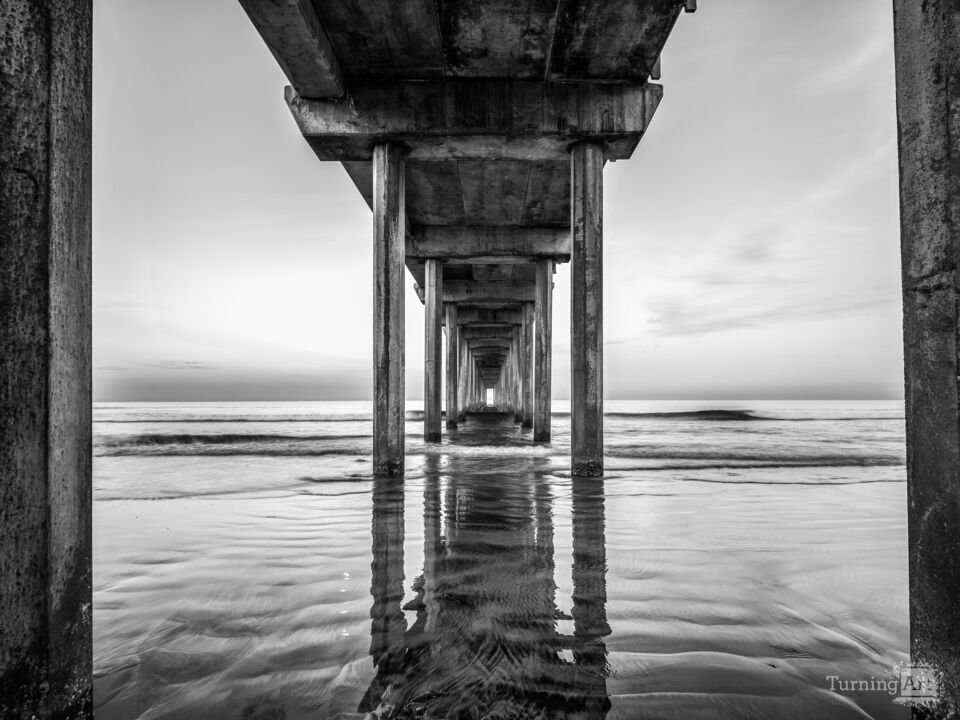 Near Perfect Frame - Scripps Pier Monochrome