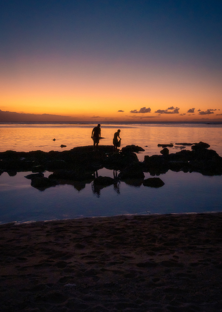 Silhouettes at Low Tide