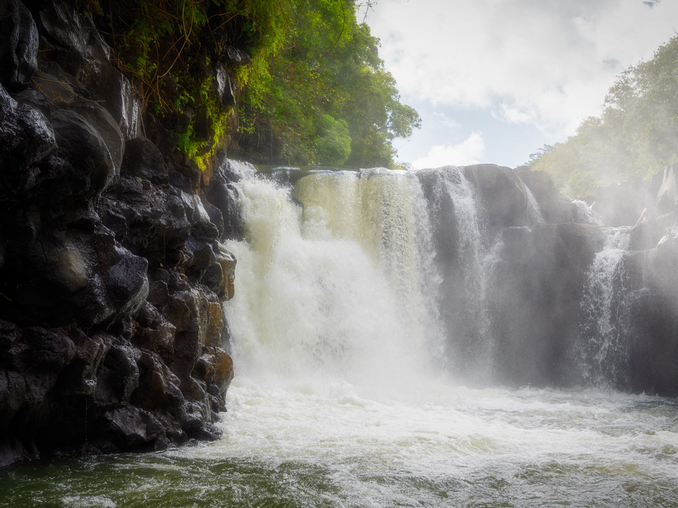 River Waterfall Close-Up