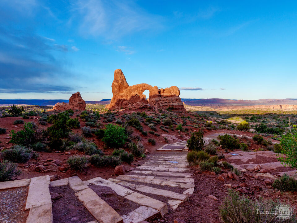Walkway To Turret Arch In Morning Shadow