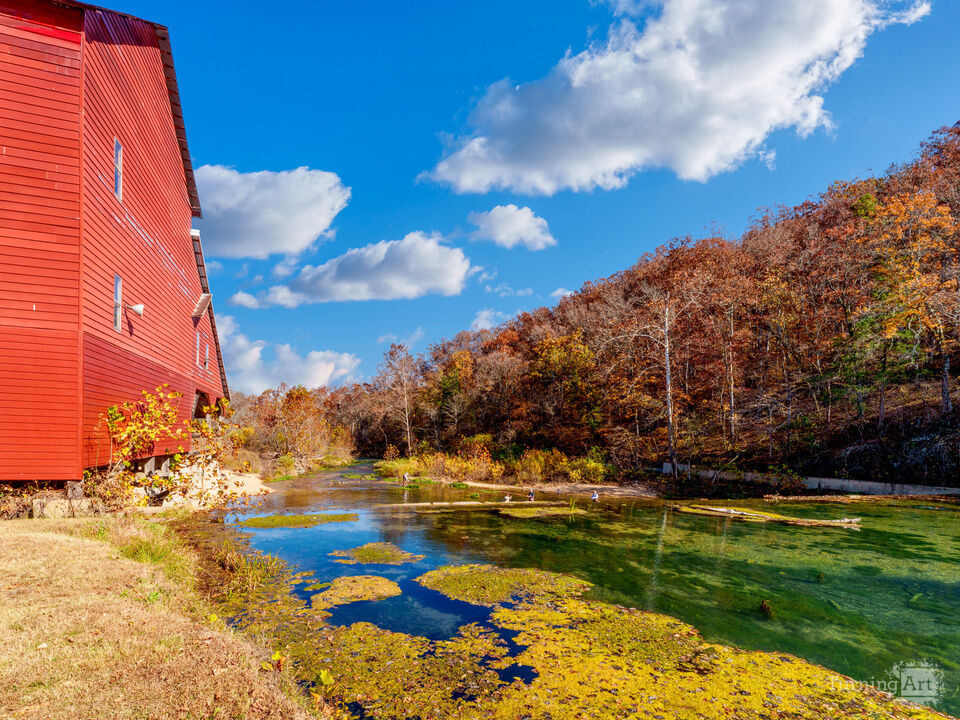 Back View Of Rockbridge Mill Autumn