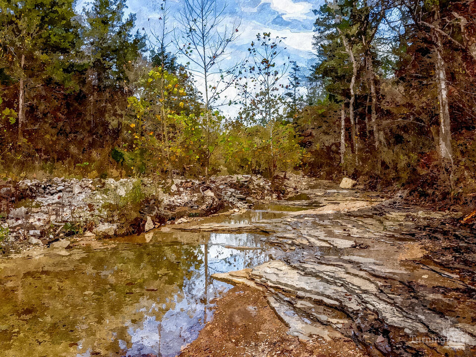 Reflections Of Fall Roark Creek Painterly