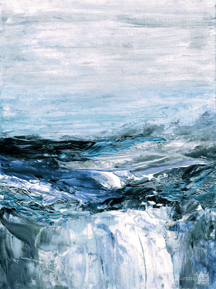 UPHILL JOURNEY 2 INTO THE BLUE - ABSTRACT LANDSCAPE