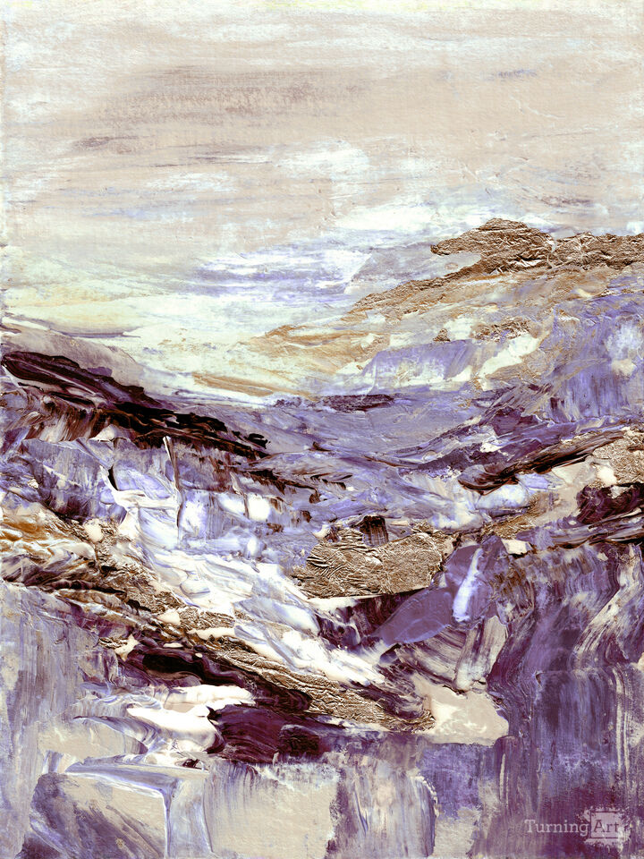 UPHILL JOURNEY 1 REGALIA VIOLET BEIGE - ABSTRACT LANDSCAPE