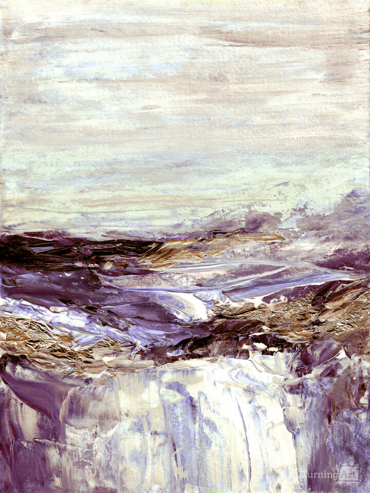 UPHILL JOURNEY 2 REGALIA VIOLET BEIGE - ABSTRACT LANDSCAPE
