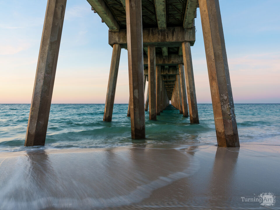 Dawn Blurred Waves At Pensacola Beach