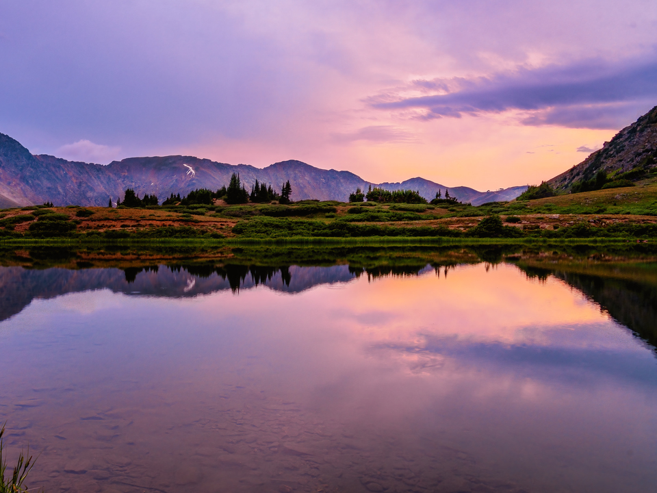 Loveland Pass Lake Sunset