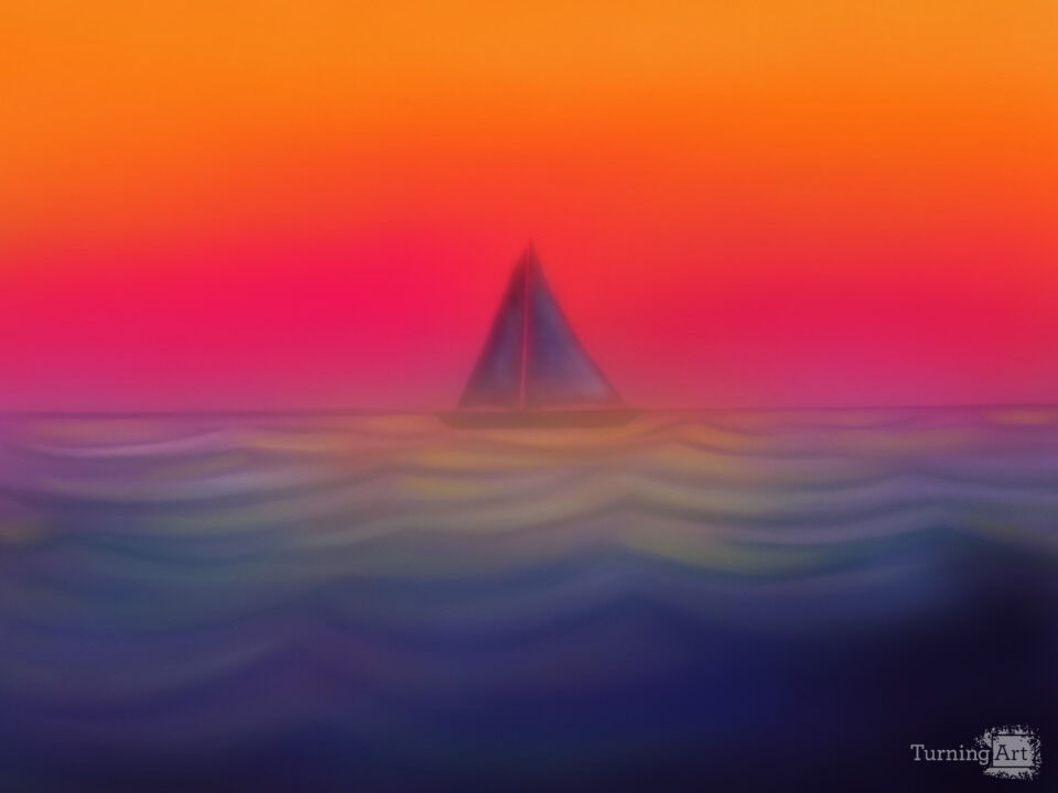 Serene Sunset Seascape