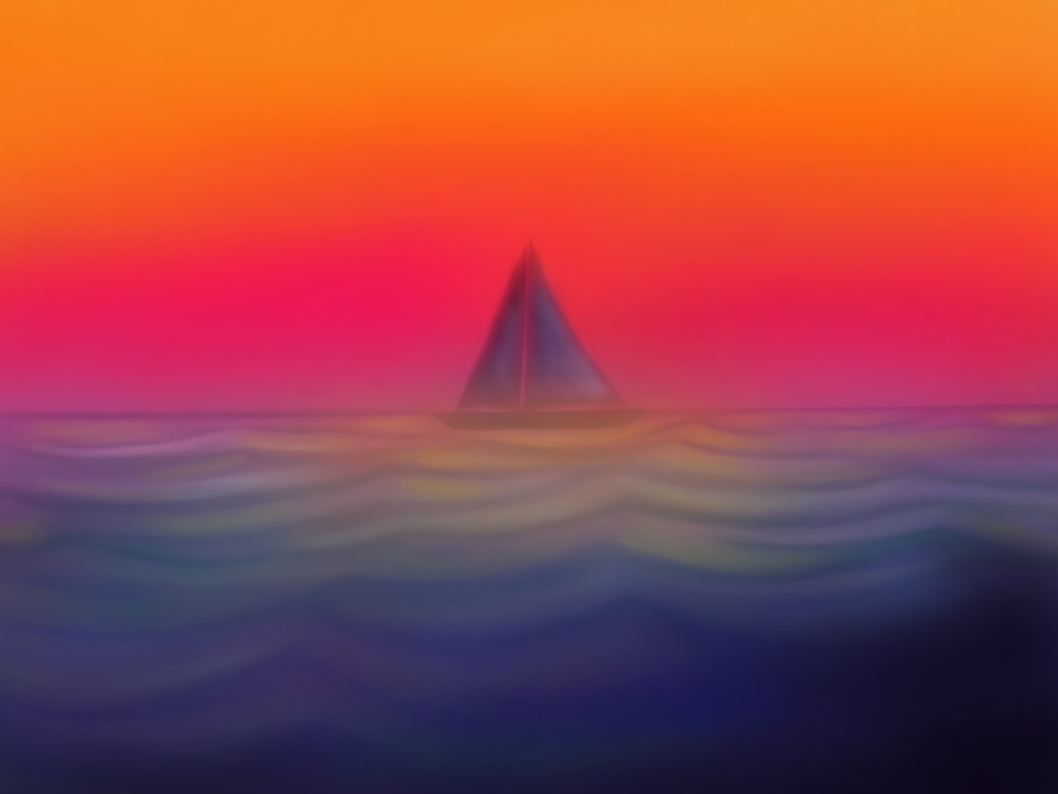 Serene Sunset Seascape