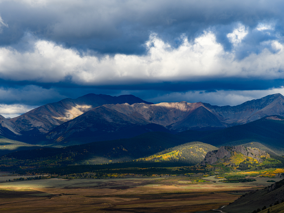 Kenosha Pass and South Park in Dappled Sunlight