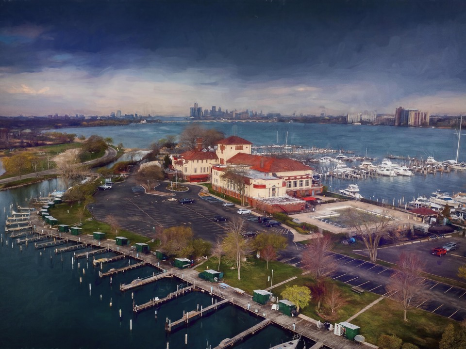 Belle Isle & the Det Yacht Club DJI_0557 Painting