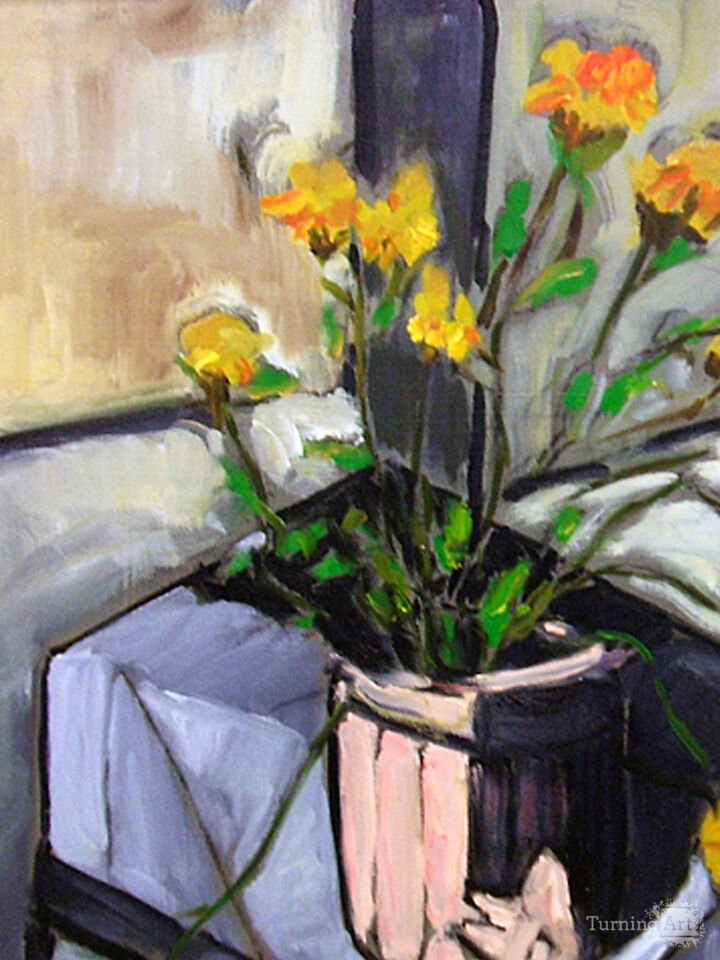 PINK VASE WITH FLOWERS