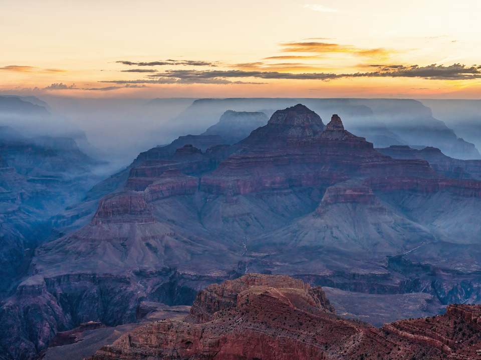 Grand Canyon Smoky Sunrise
