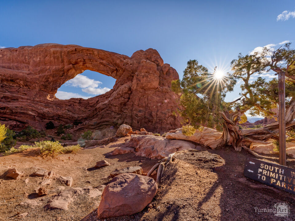 Arches North Window Sunburst