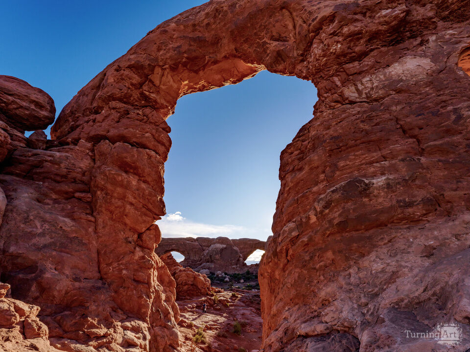 North And South Windows Through Turret Arch