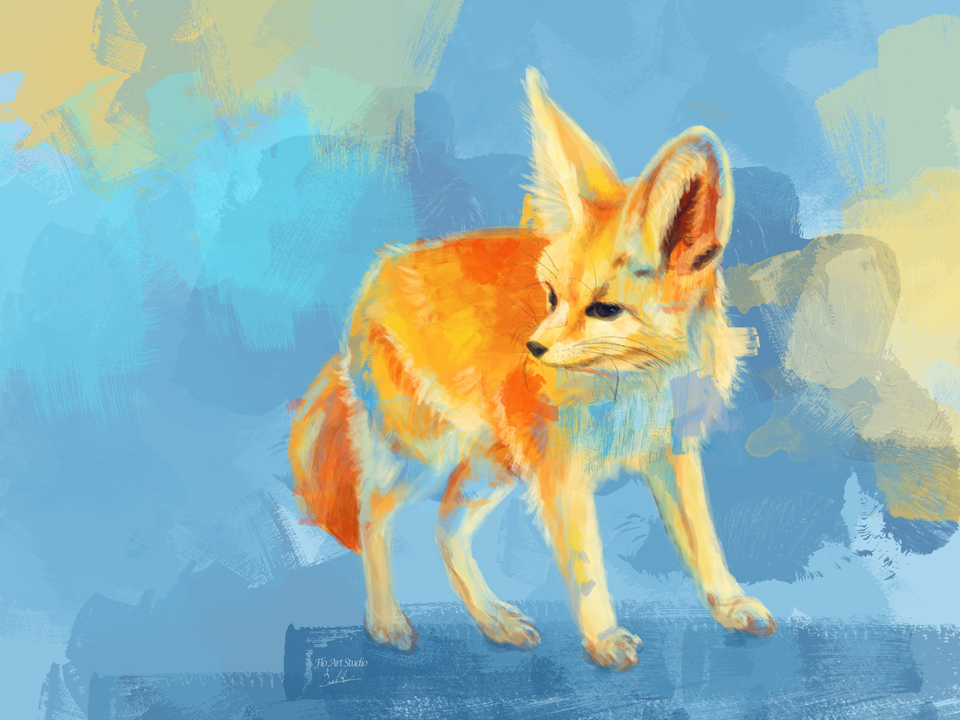 Sound of the Desert - Fennec Fox Painting