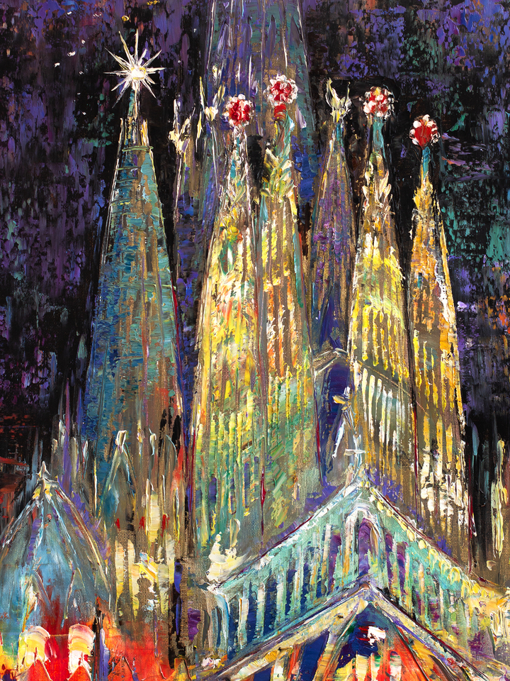 Star above Sagrada Família