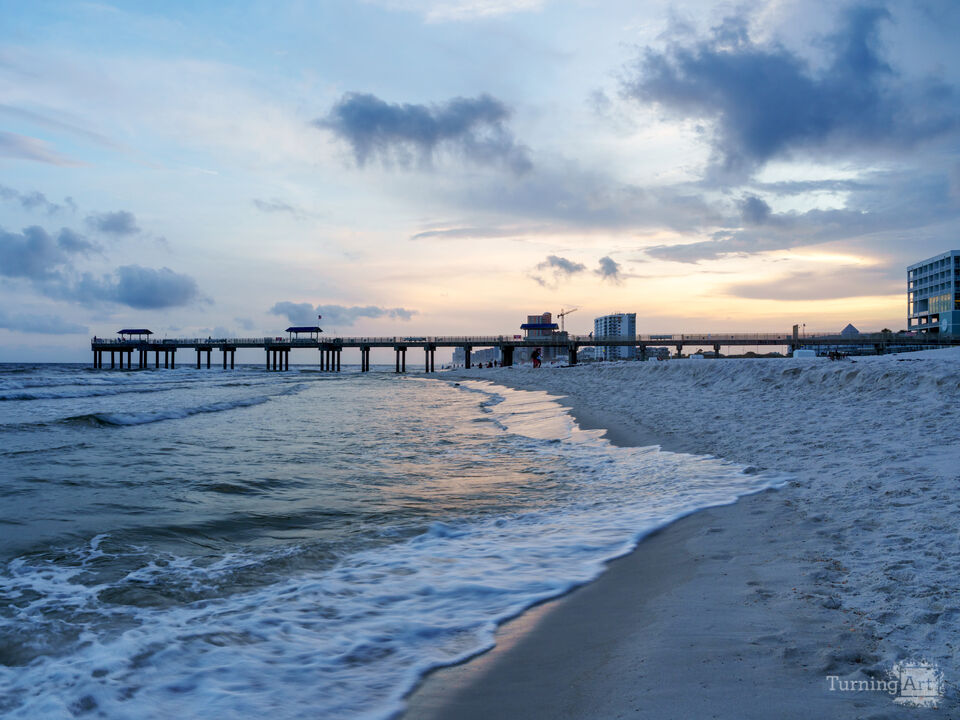 Alabama Foam And Sunset Waves