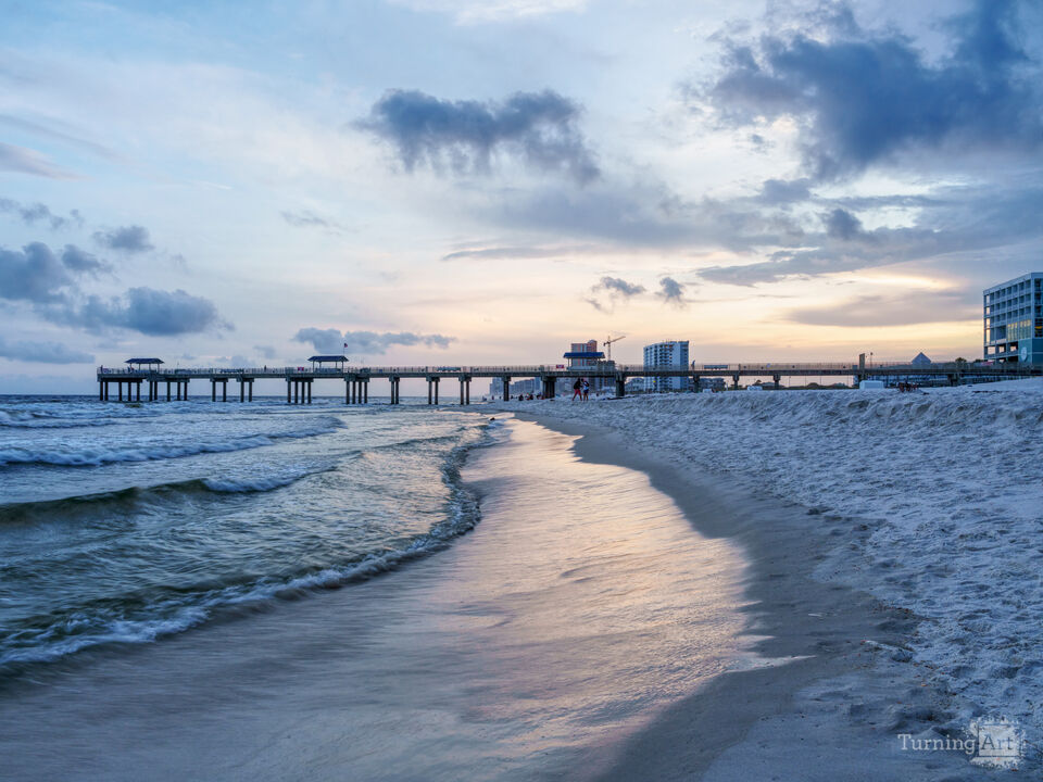 Orange Beach Evening Shoreline Glow