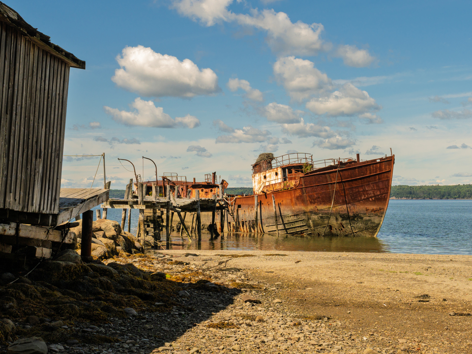 Old Fishing Trawler, Down East, Maine