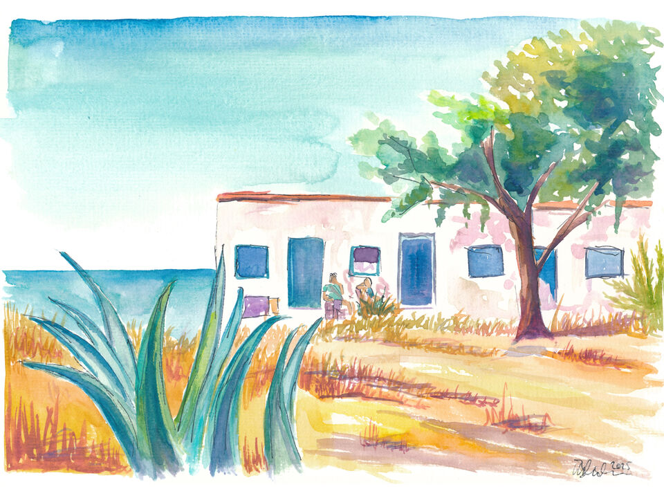 An Old House by the Sea in Silence