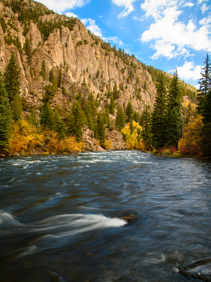 Blue River Cliffs and Fall Color