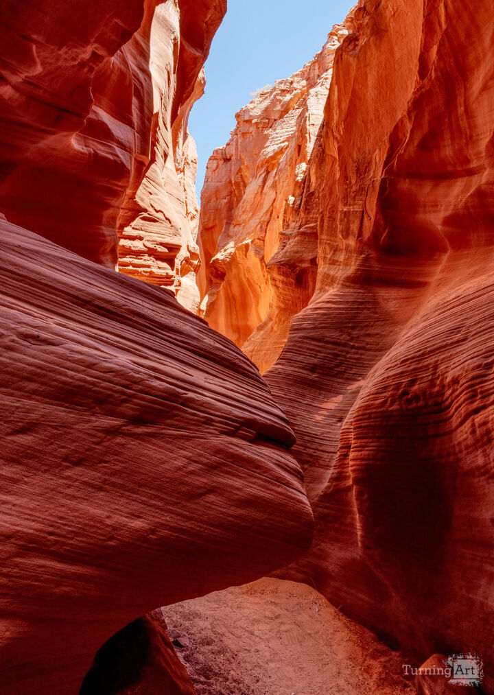 Blue Sky Over Secret Antelope Canyon