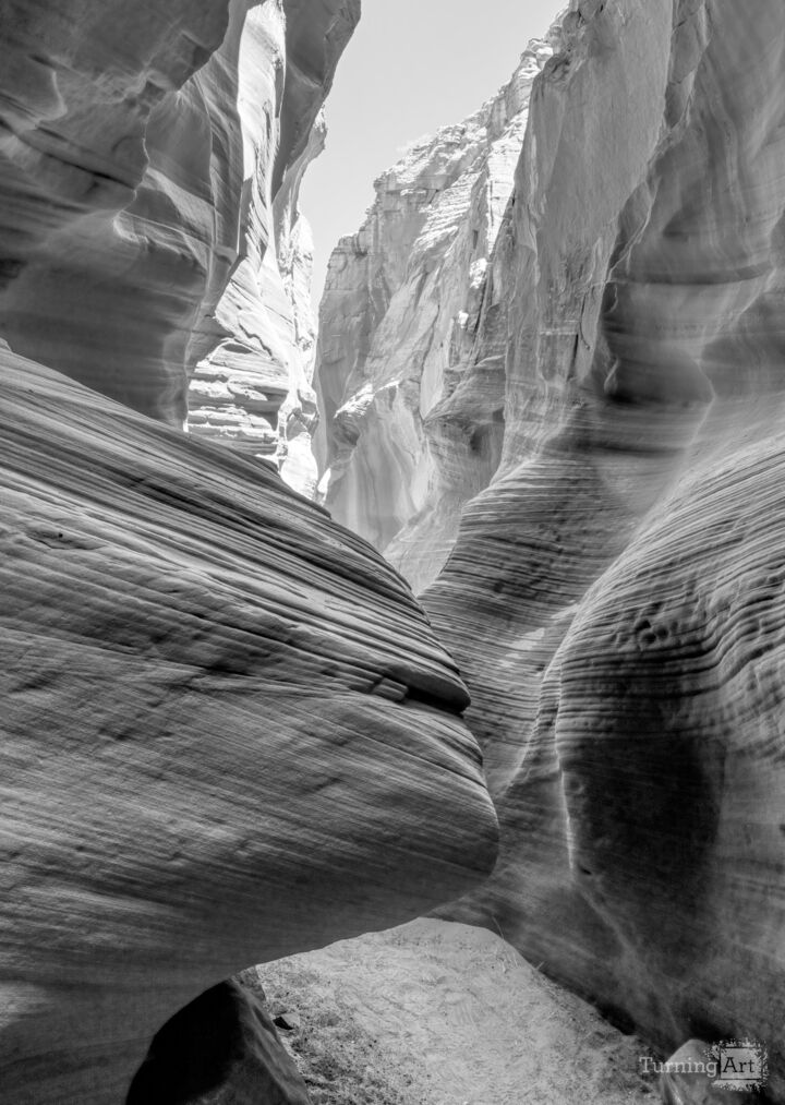 Sky Over Secret Antelope Canyon Grayscale