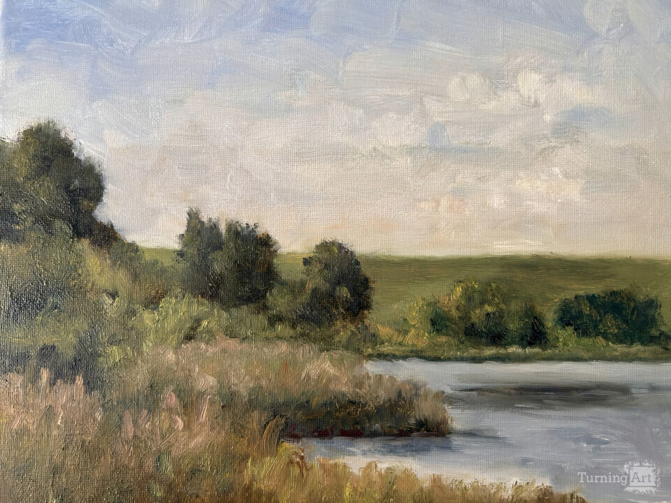 Dog Days at Mallard Lake, plein air