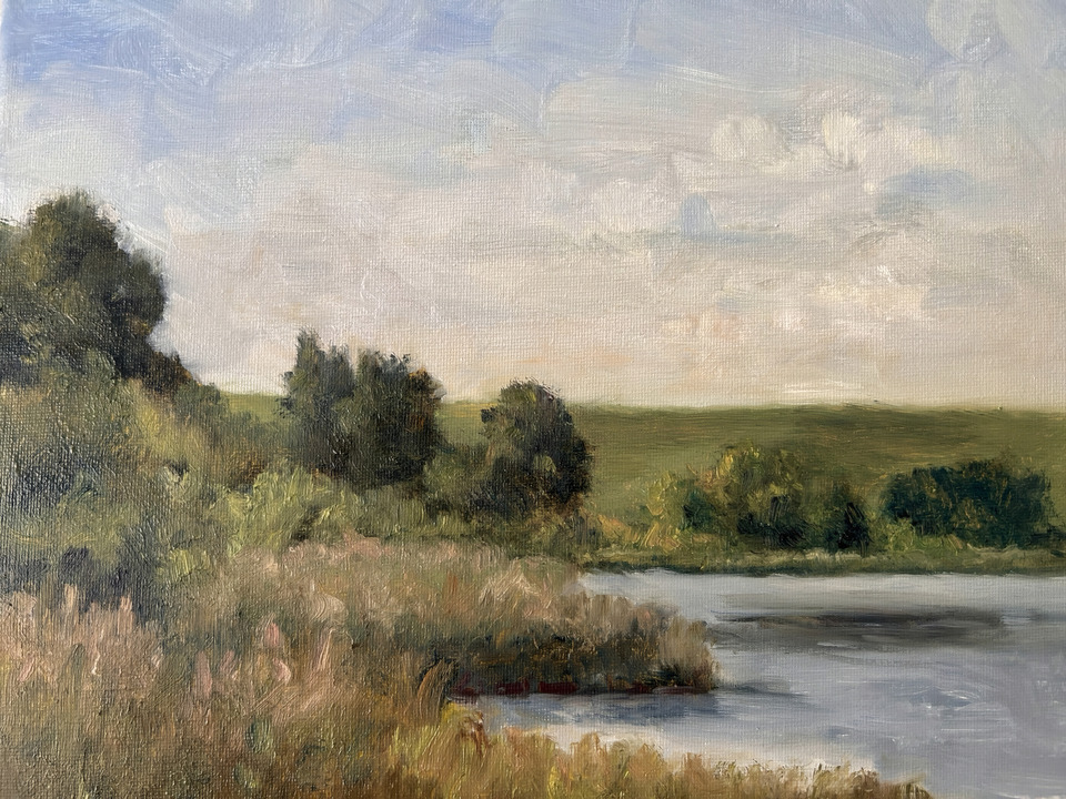 Dog Days at Mallard Lake, plein air