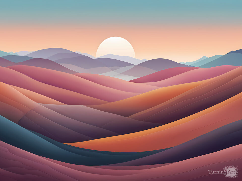 Sunset Over Rolling Hills