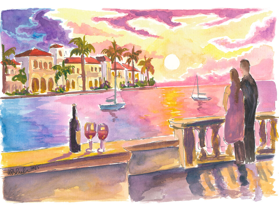 Venetian Bay Naples Florida Sunset