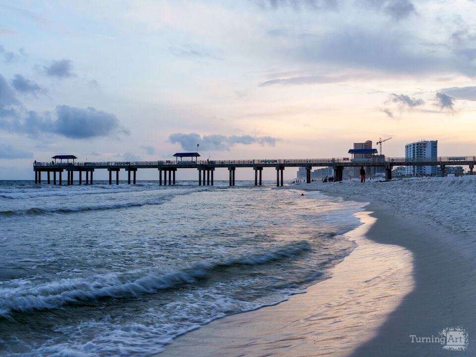 Orange Beach Wet Sand Glare