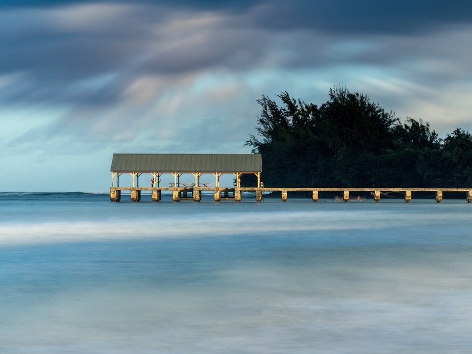 Hanalei Pier at sunrise