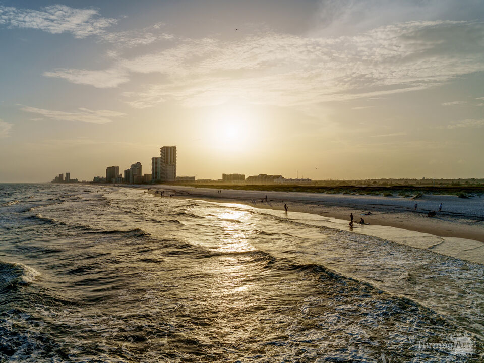 Golden Coastal Sunset Gulf Shores