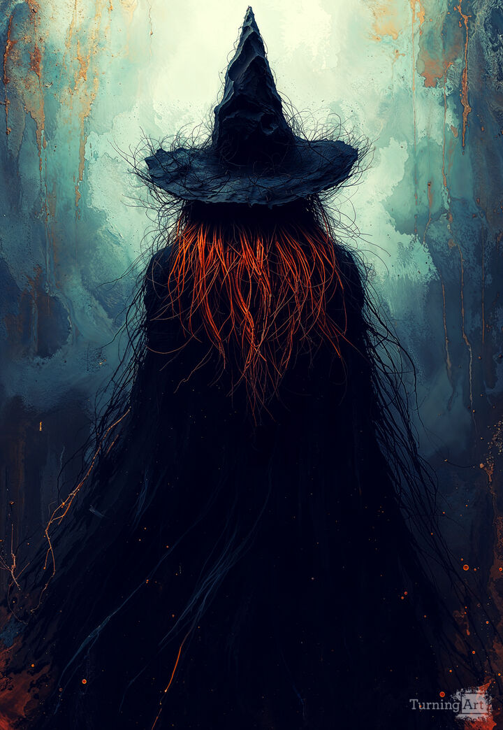 Enigmatic Witch in Mystical Forest