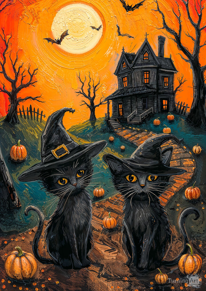 Halloween Cats by Haunted House