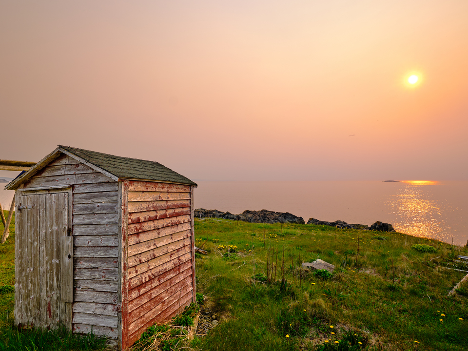 Sunset over the North Sea in Newfoundland