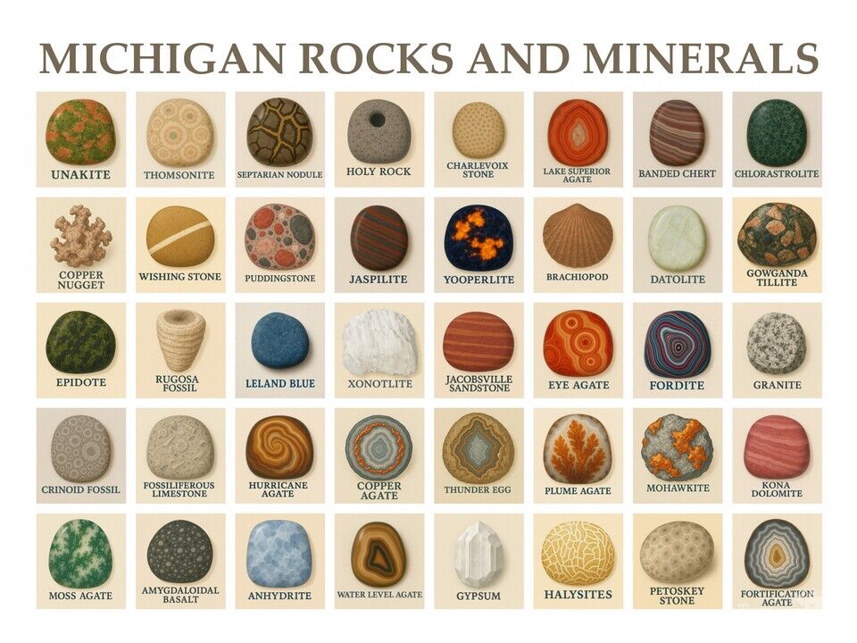 Michigan Rocks and Minerals - Horizontal