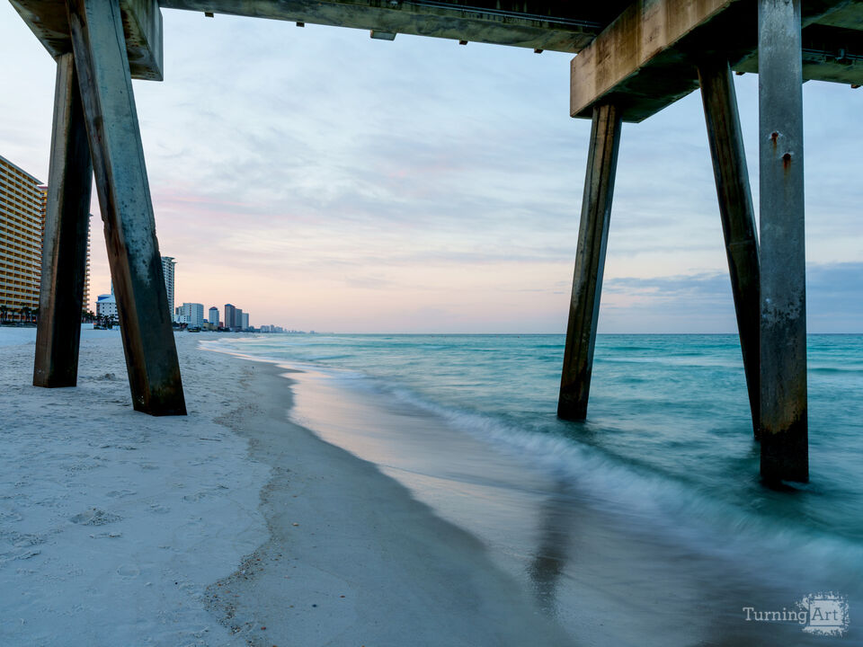 Pastel Dawn Beneath Panama Pier