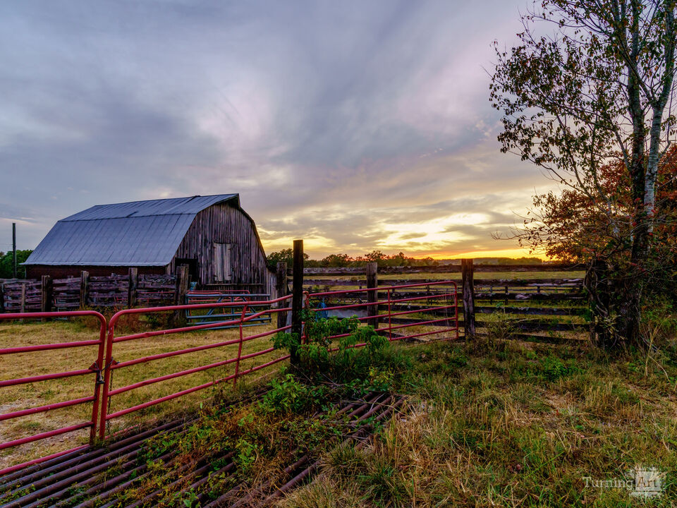 Ozarks Barn October Sunset