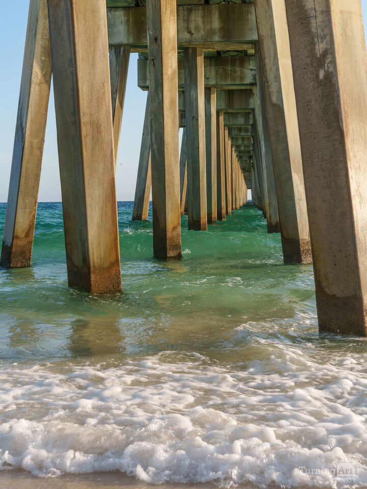 Foamy Waves Under MB Miller Pier