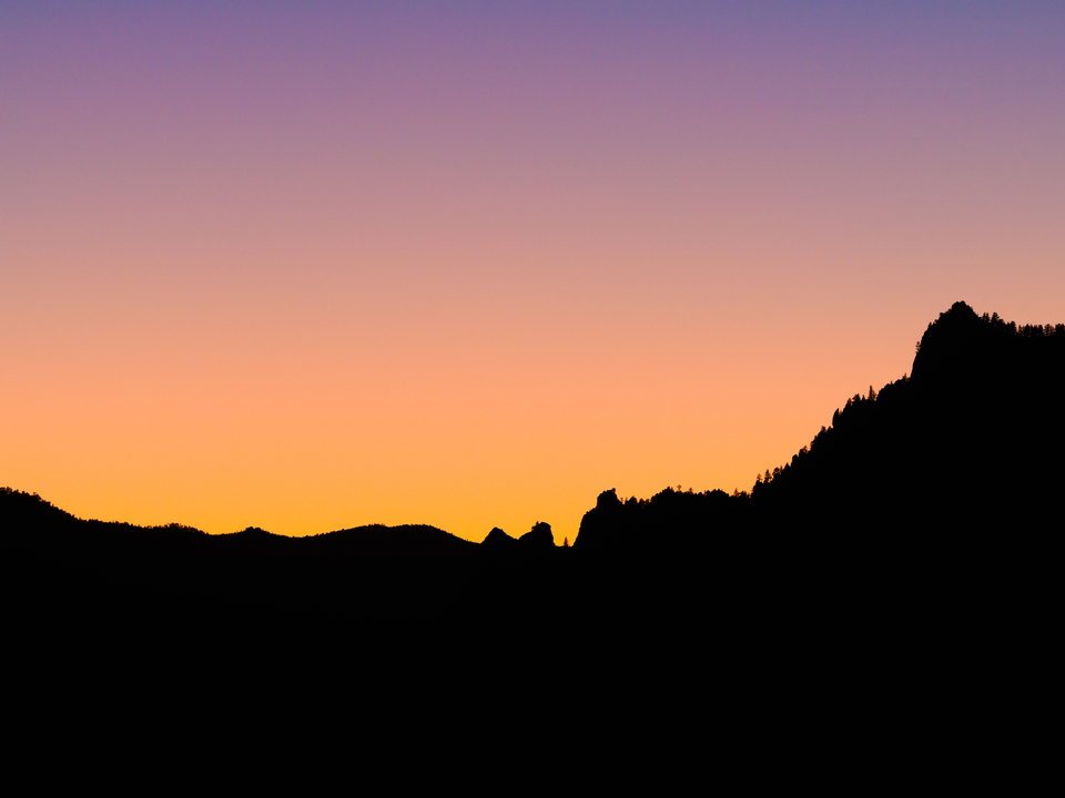 Sunset over the foothills