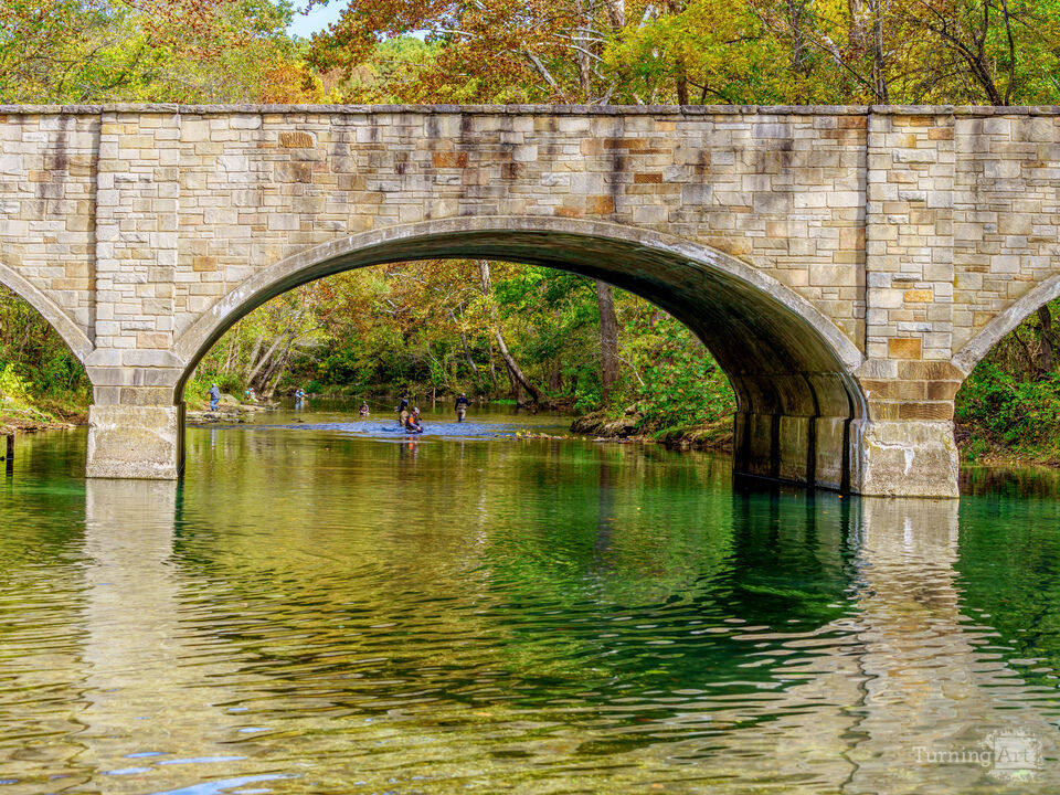 Anglers Casting Bennett Spring Bridge