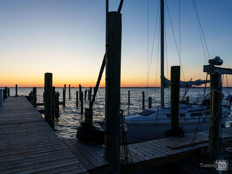 Dock And Sailboat Sunset Gulf Breeze