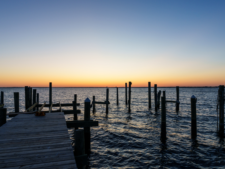 Gulf Breeze Dock End Sunset