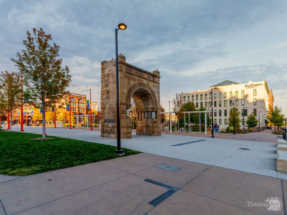 Gene Leahy Mall Downtown Evening